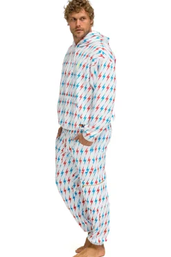 Sweatpants | Aviator Nation AVIATOR BOLT EMBROIDERY SWEATPANTS - WHITE // USA WHITE//USA