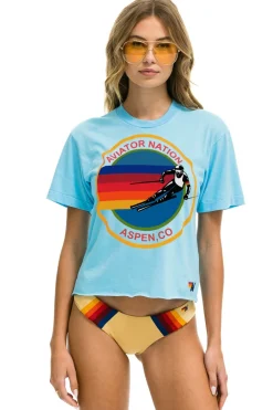 Boyfriend Tees | Aviator Nation ASPEN BOYFRIEND TEE - SKY
