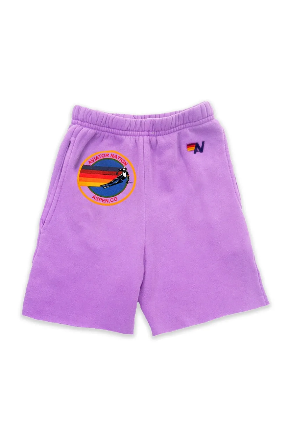 Kid's Shorts | Aviator Nation ASPEN KIDS SWEATSHORTS - NEON PURPLE NEONPURPLE