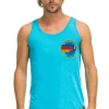 Tanks | Aviator Nation ASPEN TANK - NEON BLUE NEONBLUE