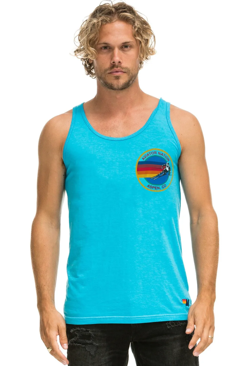 Tanks | Aviator Nation ASPEN TANK - NEON BLUE NEONBLUE