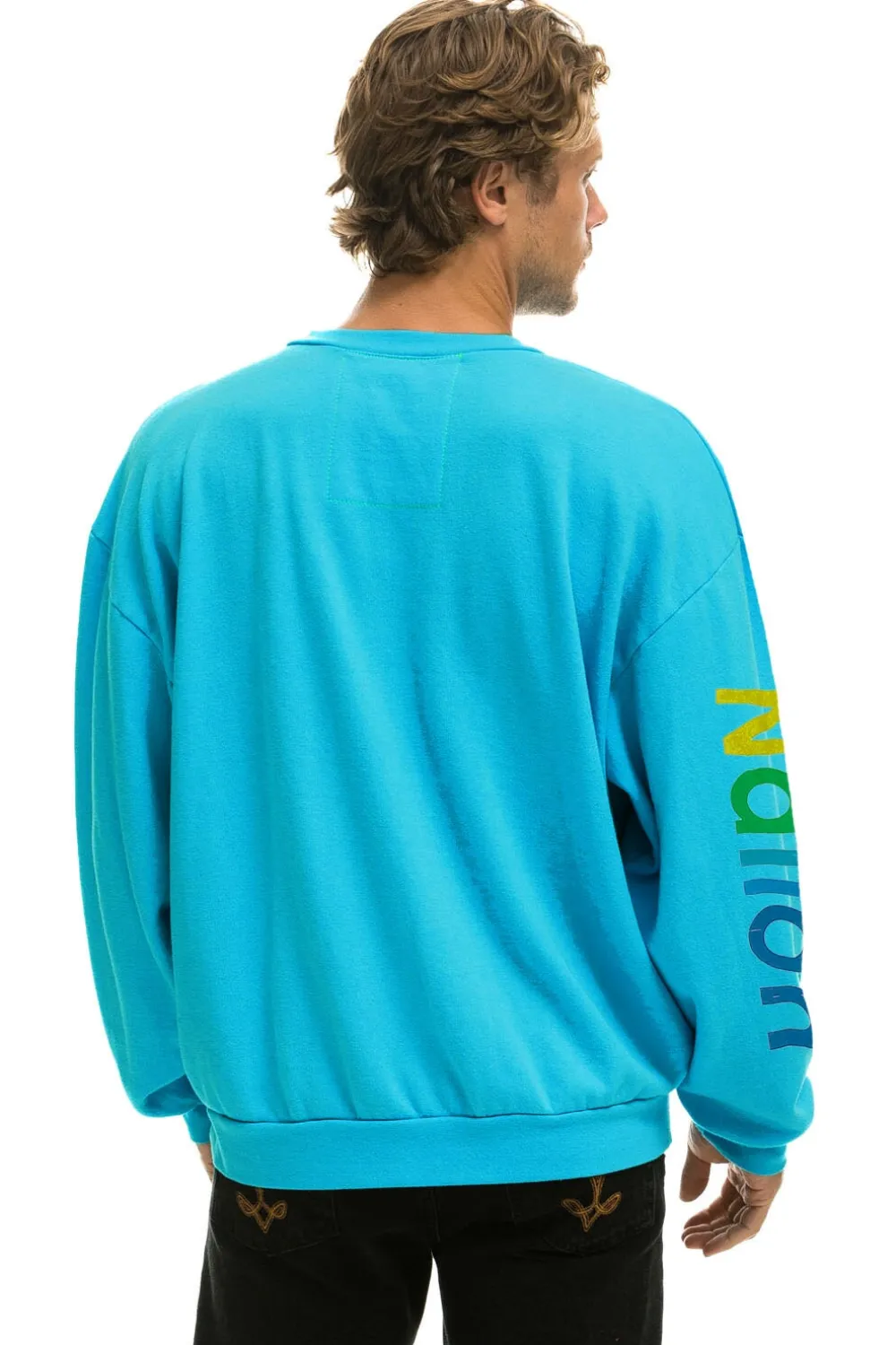 Sweatshirts | Sweatshirts | Aviator Nation AUSTIN RELAXED CREW SWEATSHIRT - NEON BLUE NEONBLUE