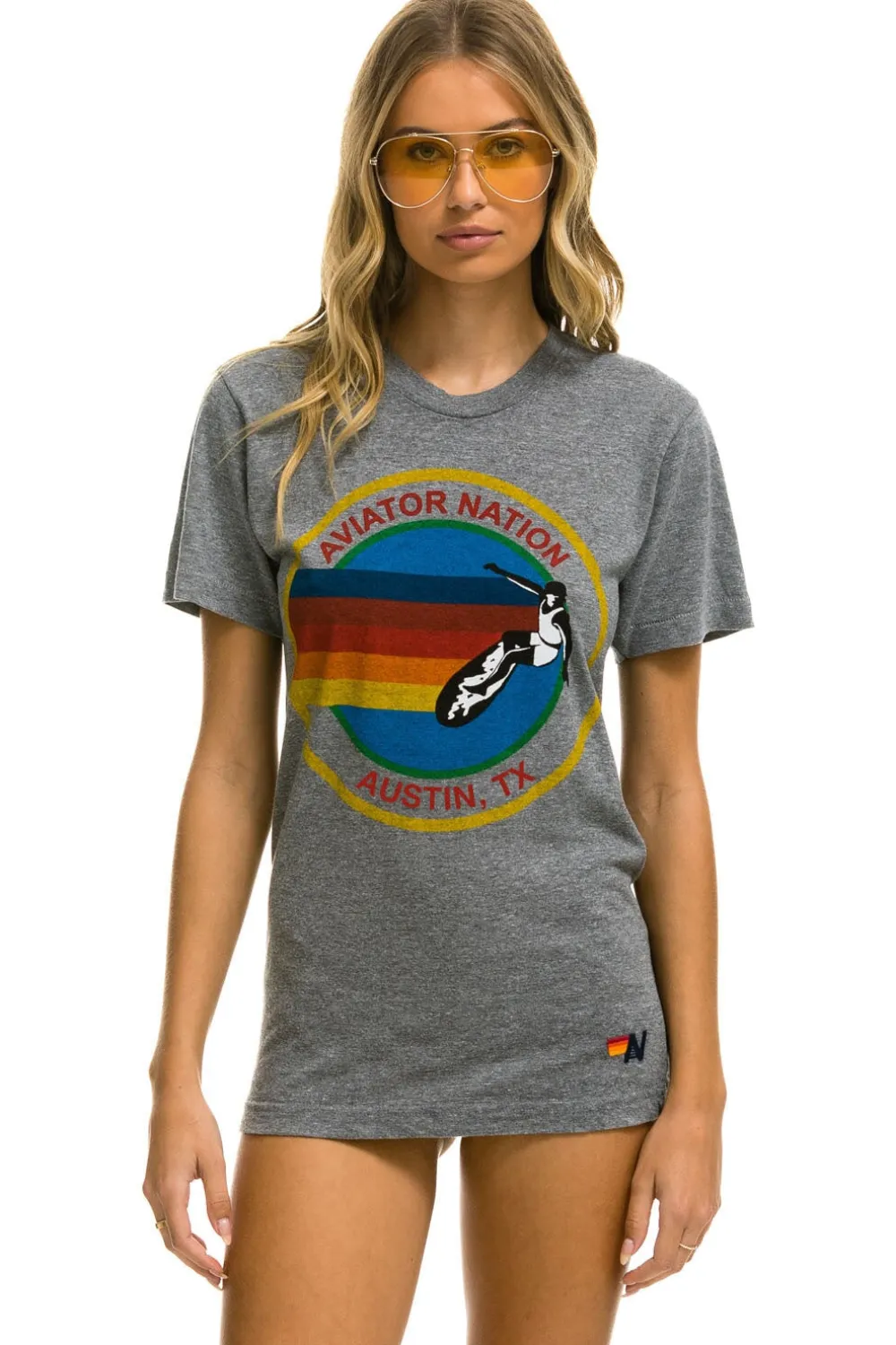 Tees | Tees | Aviator Nation AUSTIN TEE - HEATHER GREY HEATHERGREY