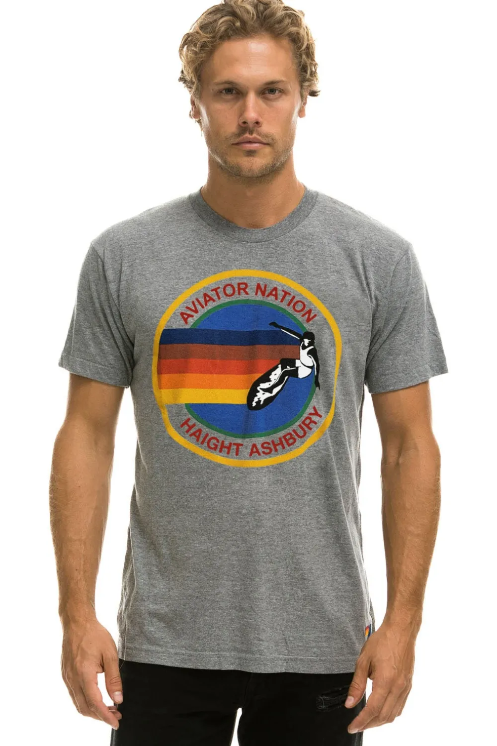 Tees | Tees | Aviator Nation HAIGHT ASHBURY TEE - HEATHER GREY HEATHERGREY