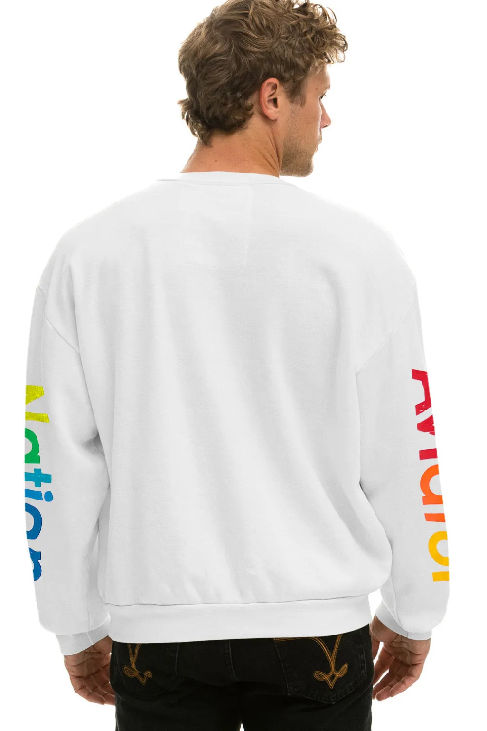 Sweatshirts | Sweatshirts | Aviator Nation MALIBU RELAXED CREW SWEATSHIRT - WHITE
