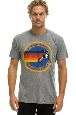Tees | Tees | Aviator Nation MANHATTAN BEACH TEE SHIRT - HEATHER GREY HEATHERGREY