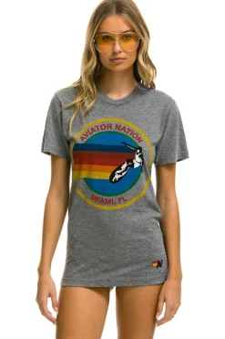 Tees | Tees | Aviator Nation MIAMI TEE -  HEATHER GREY HEATHERGREY