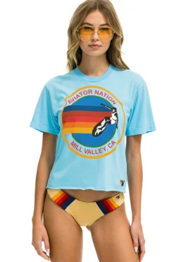 Boyfriend Tees | Aviator Nation MILL VALLEY BOYFRIEND TEE - SKY