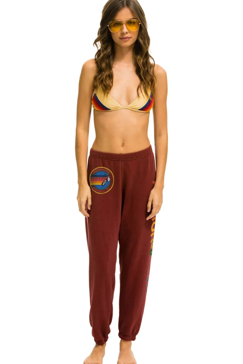 Sweatpants | Aviator Nation NASHVILLE SWEATPANTS - CLARET