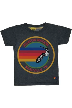Kid's Tees | Aviator Nation NASHVILLE KIDS TEE - CHARCOAL