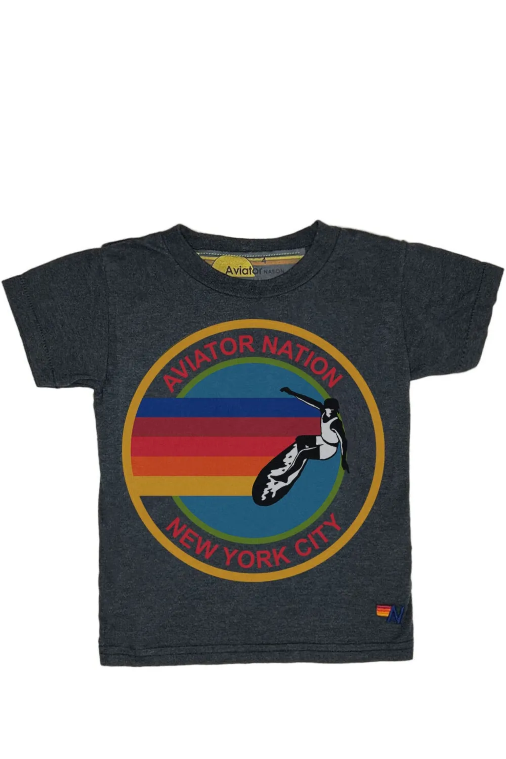 Kid's Tees | Aviator Nation NEW YORK CITY KIDS TEE - CHARCOAL