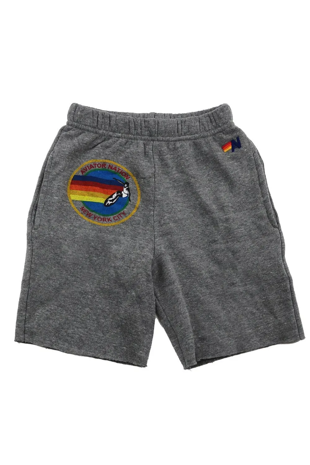 Kid's Shorts | Aviator Nation NEW YORK CITY KIDS SWEATSHORTS - HEATHER GREY HEATHERGREY