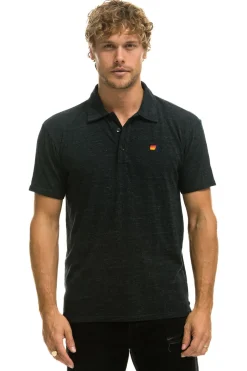 Tees | Aviator Nation POLO - CHARCOAL