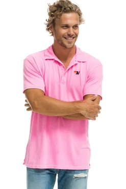 Tees | Aviator Nation POLO - NEON PINK NEONPINK