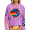 Sweatshirts | Sweatshirts | Aviator Nation RELAXED CREW SWEATSHIRT - NEON PURPLE NEONPURPLE