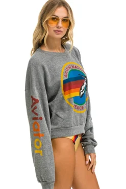 Sweatshirts | Sweatshirts | Aviator Nation RELAXED CREW SWEATSHIRT - HEATHER GREY HEATHERGREY
