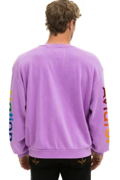 Sweatshirts | Sweatshirts | Aviator Nation RELAXED CREW SWEATSHIRT - NEON PURPLE NEONPURPLE