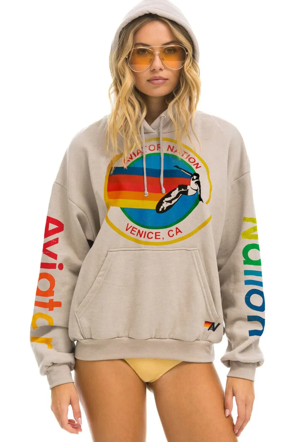 Hoodies | Hoodies | Aviator Nation RELAXED PULLOVER HOODIE - SAND