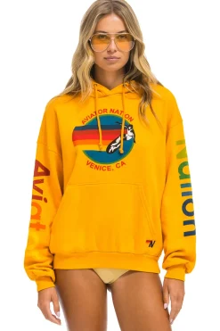 Hoodies | Hoodies | Aviator Nation RELAXED PULLOVER HOODIE - GOLD