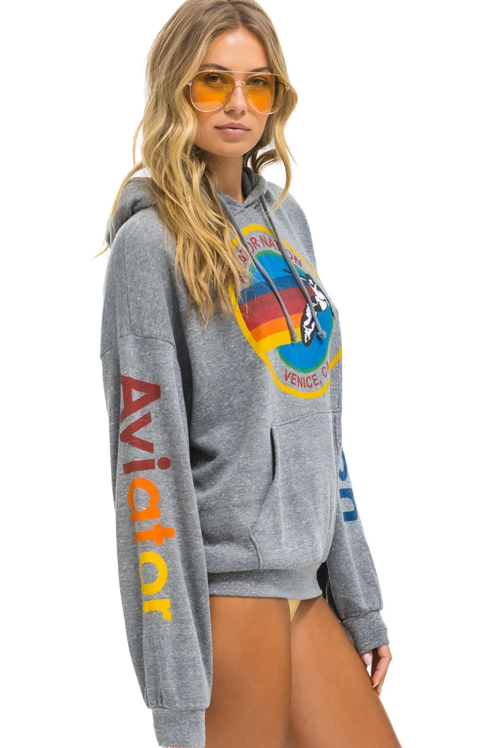 Hoodies | Hoodies | Aviator Nation RELAXED PULLOVER HOODIE - HEATHER GREY HEATHERGREY