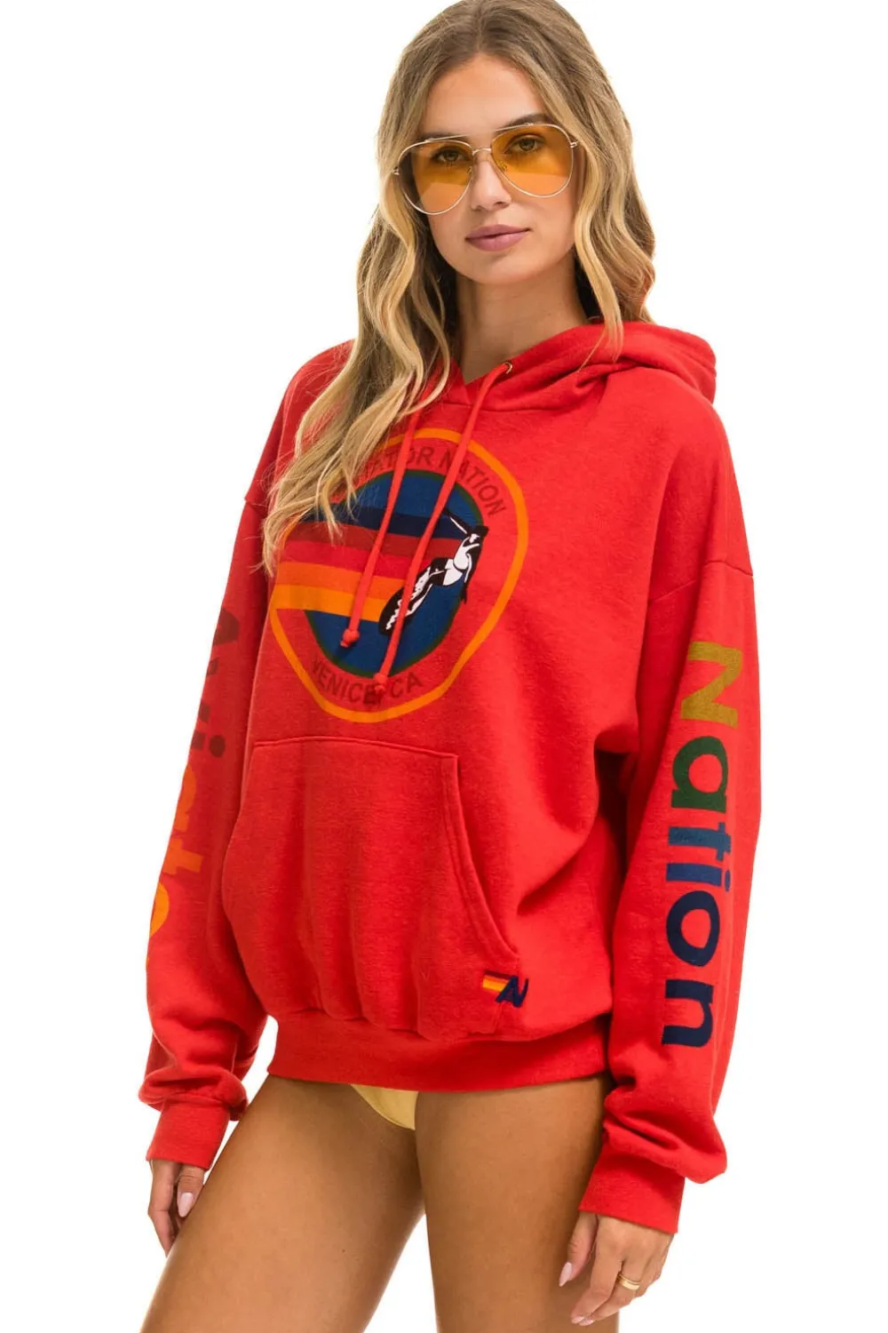 Hoodies | Hoodies | Aviator Nation RELAXED PULLOVER HOODIE - RED