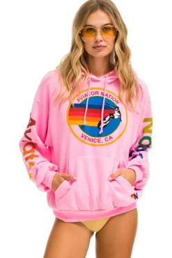 Hoodies | Hoodies | Aviator Nation  RELAXED PULLOVER HOODIE - NEON PINK NEONPINK