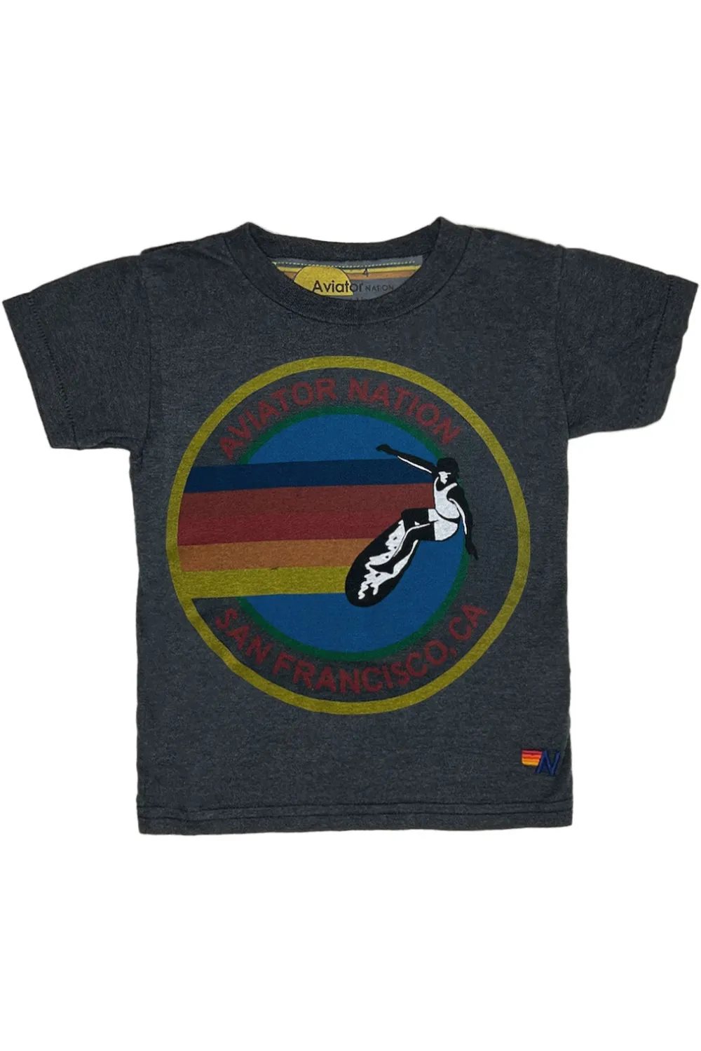 Kid's Tees | Aviator Nation SAN FRANCISCO TEE - CHARCOAL