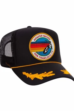 Trucker Hats | Trucker Hats | Aviator Nation SAN FRANCISCO TRUCKER HAT sick!Allofourproductsgothroughanintensebreaking-downprocessthatgivesthemavintagefeelyou'lllovebecauseit'sbrokeninfromdayoneofwearingit.Allofourhatsareadjustable!