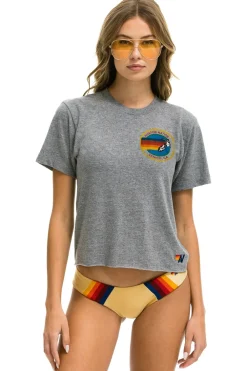 Boyfriend Tees | Tees | Aviator Nation SMALL LOGO BOYFRIEND TEE - HEATHER GREY HEATHERGREY