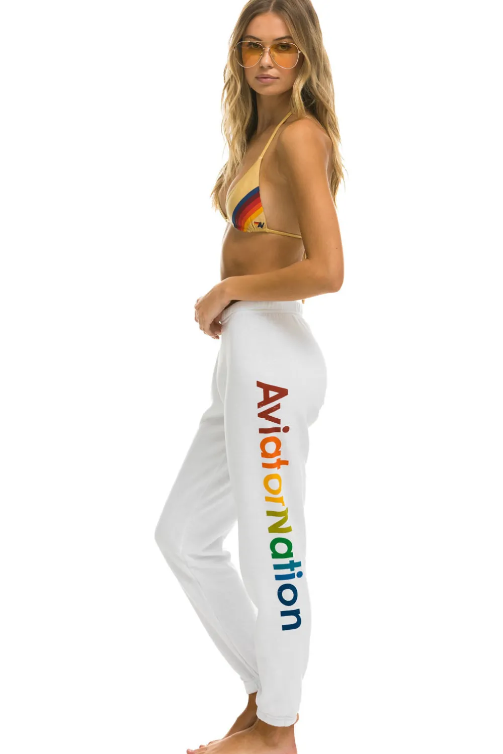 Sweatpants | Aviator Nation SWEATPANTS - WHITE
