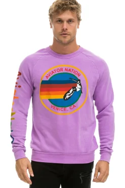 Sweatshirts | Sweatshirts | Aviator Nation SWEATSHIRT - NEON PURPLE NEONPURPLE