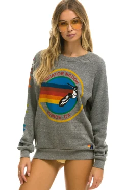 Sweatshirts | Sweatshirts | Aviator Nation SWEATSHIRT - HEATHER GREY HEATHERGREY