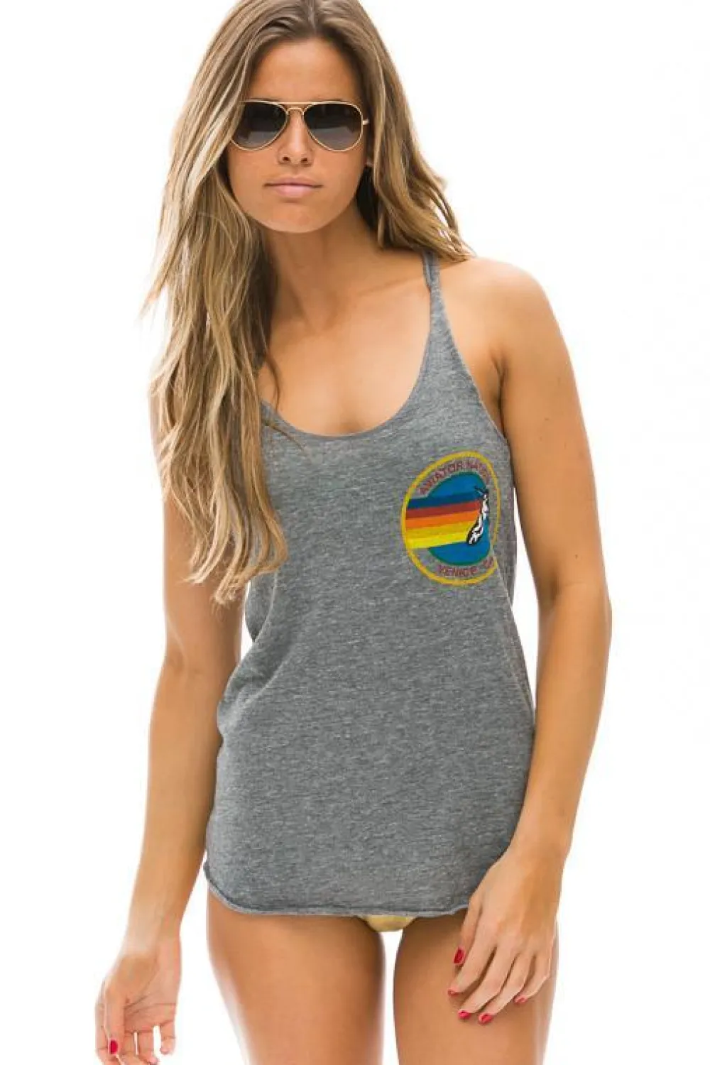 Tanks | Aviator Nation TANK - HEATHER GREY HEATHERGREY