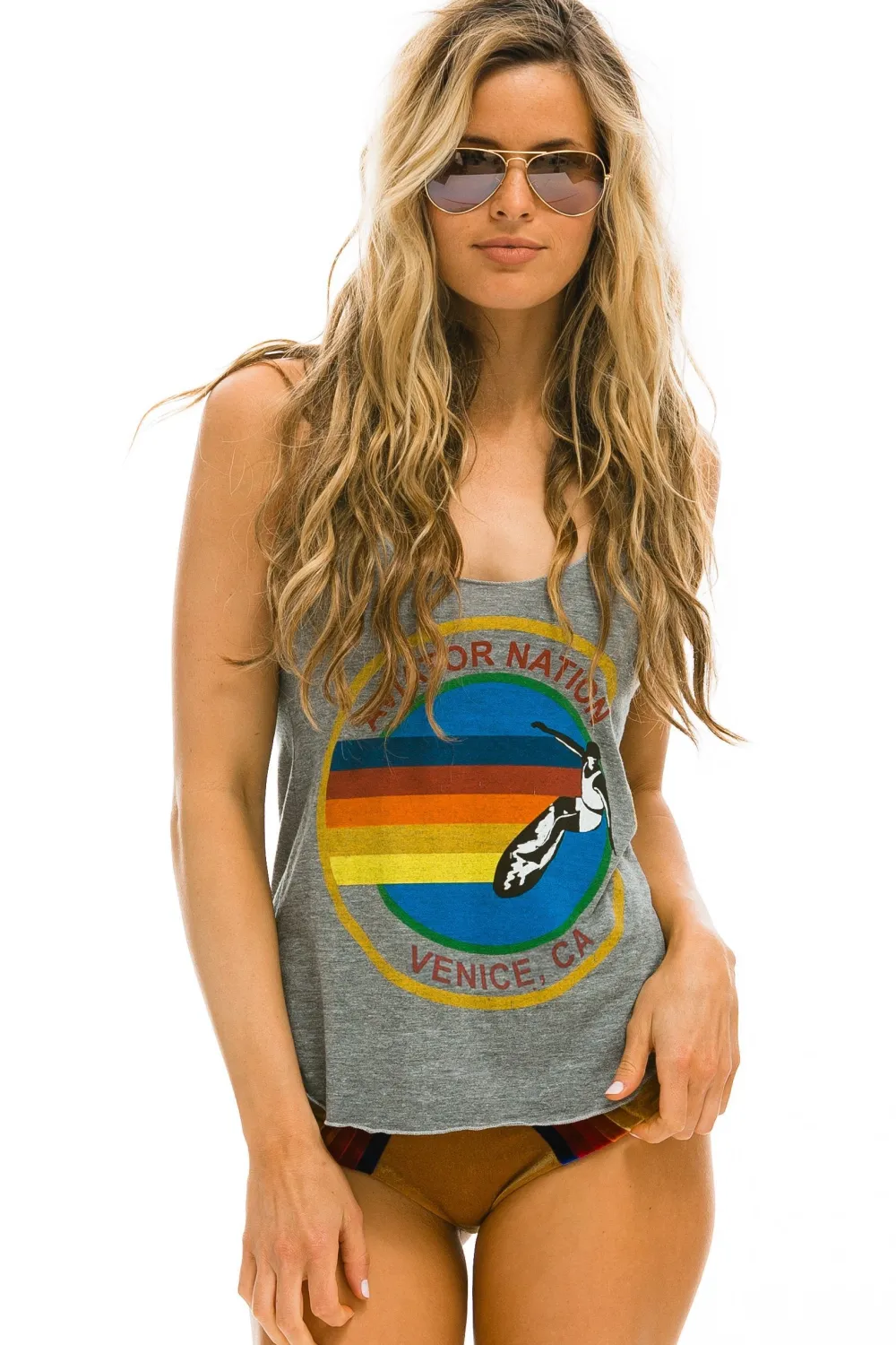 Tanks | Aviator Nation TANK - HEATHER GREY HEATHERGREY