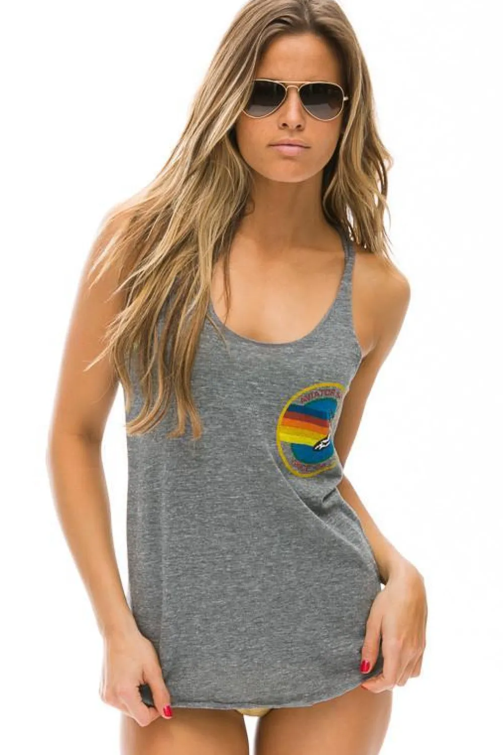 Tanks | Aviator Nation TANK - HEATHER GREY HEATHERGREY