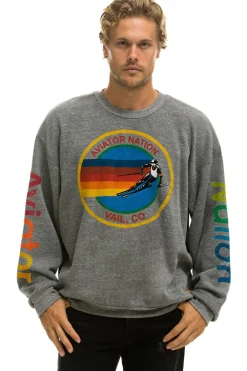 Sweatshirts | Sweatshirts | Aviator Nation VAIL RELAXED CREW SWEATSHIRT - HEATHER GREY HEATHERGREY