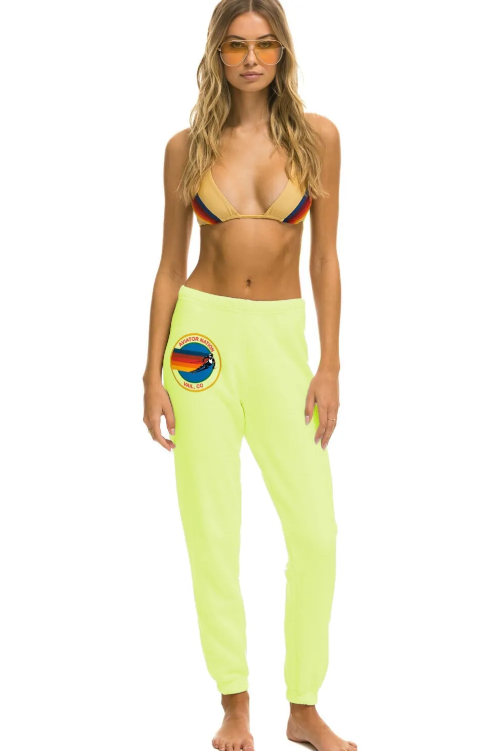 Sweatpants | Aviator Nation VAIL SWEATPANTS - NEON YELLOW NEONYELLOW