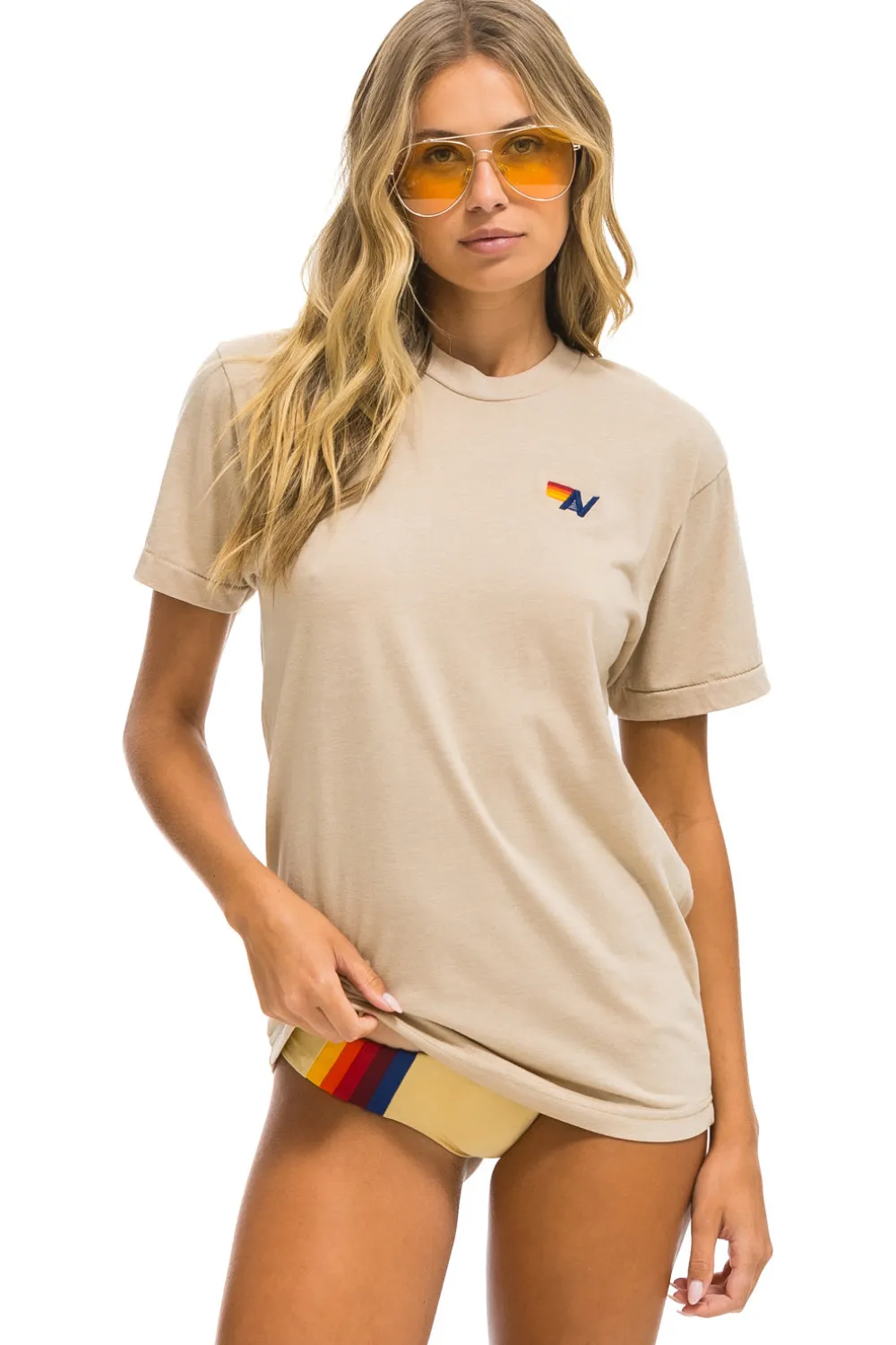 Tees | Tees | Aviator Nation BASIC TEE - SAND