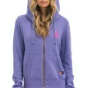 Hoodies | Hoodies | Aviator Nation BOLT 2 HOODIE - LAVENDER //  NEON PINK LAVENDER//NEONPINK