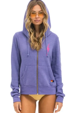 Hoodies | Hoodies | Aviator Nation BOLT 2 HOODIE - LAVENDER // NEON PINK LAVENDER//NEONPINK