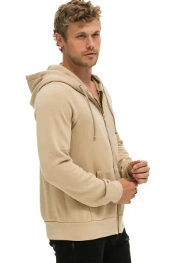 Hoodies | Hoodies | Aviator Nation BOLT 2 HOODIE - SAND //  NEON PINK SAND//NEONPINK