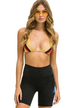 Activewear | Activewear | Aviator Nation BOLT 6 INCH HI-RISE BIKER SHORT - CHARCOAL // BLUE CHARCOAL//BLUE