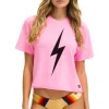 Boyfriend Tees | Tees | Aviator Nation BOLT BOYFRIEND TEE - NEON PINK NEONPINK