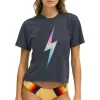 Boyfriend Tees | Tees | Aviator Nation BOLT BOYFRIEND TEE - RAINBOW PINK RAINBOWPINK