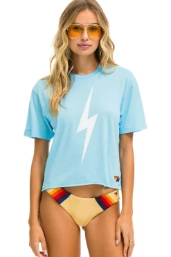 Boyfriend Tees | Tees | Aviator Nation BOLT BOYFRIEND TEE - SKY