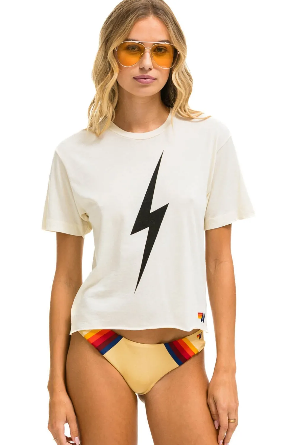 Boyfriend Tees | Tees | Aviator Nation BOLT BOYFRIEND TEE - VINTAGE WHITE VINTAGEWHITE