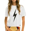 Boyfriend Tees | Tees | Aviator Nation BOLT BOYFRIEND TEE - WHITE