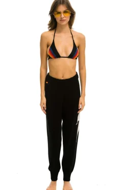 Sweatpants | Aviator Nation BOLT CASHMERE LIGHT SWEATER PANT - BLACK // WHITE BOLT BLACK//WHITEBOLT