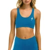 Activewear | Activewear | Aviator Nation BOLT EMBROIDERY SPORTS BRA - CARIBBEAN