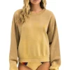 Sweatshirts | Sweatshirts | Aviator Nation BOLT STITCH 2 RELAXED CREW SWEATSHIRT - FADED TAN FADEDTAN
